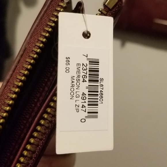 Fossil Emerson Zip wallet maroon - Picture 4 of 4